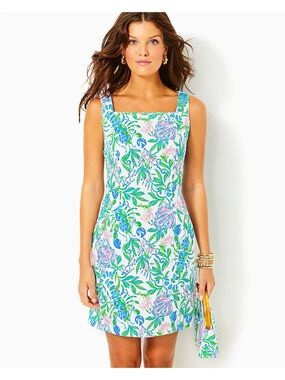 NWT Lilly Pulitzer The Lilly Shift Dress in Resort White Just a Pinch Size 16